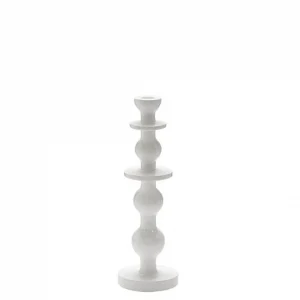 IMPERIAL – CANDLE HOLDER – WHITE CERAMIC – H40CM