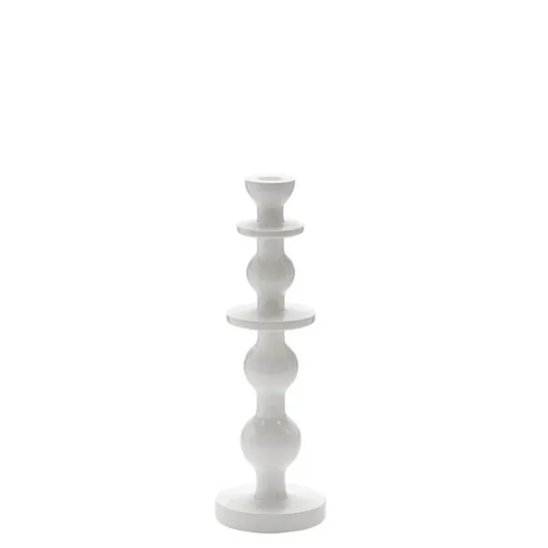 IMPERIAL – CANDLE HOLDER – WHITE CERAMIC – H40CM IMPERIAL – CANDLE HOLDER – WHITE CERAMIC – H40CM