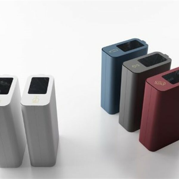 DROP STEEL PAPER BIN (GREY) 62L