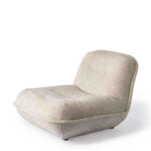 Lounge chair puff ecru
