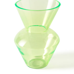 Vase fat neck neon green
