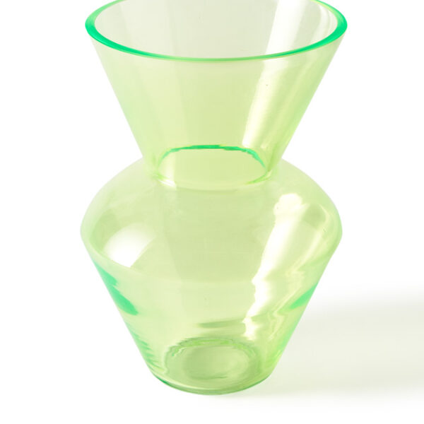 Vase fat neck neon green