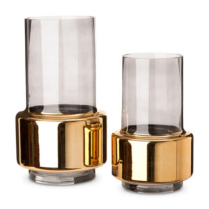 Vase Lobby smoke gold S