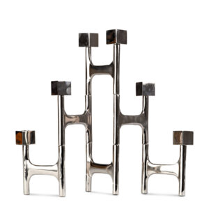 Candle holder folding nickel square