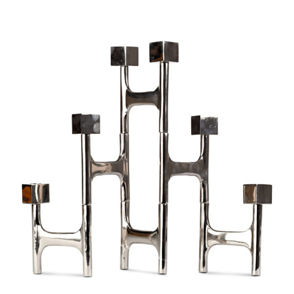 Candle holder folding nickel square