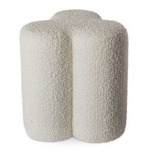 Stool Clover boucle ecru