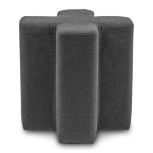 Stool Cross fabric dark grey