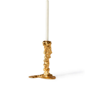 Drip candle holder gold L