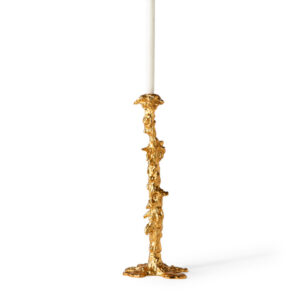 Drip candle holder gold