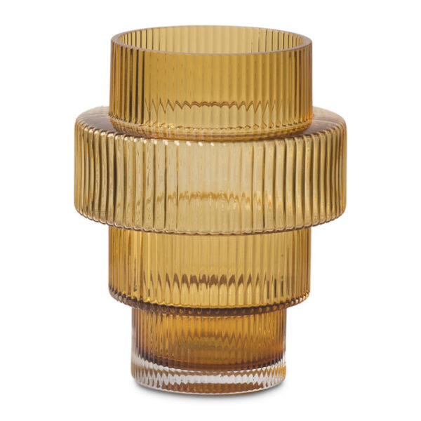 Candleholder Steps amber