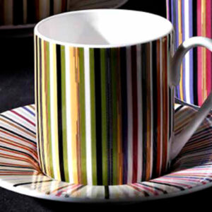 STRIPES JENKINS 148 Coffee Cup & Saucer SET OF 6