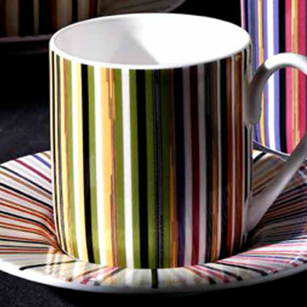 STRIPES JENKINS 148 Coffee Cup & Saucer SET OF 6