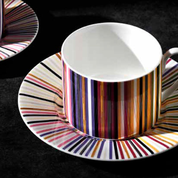 STRIPES JENKINS 148 Tea Cup & Saucer SET OF 6