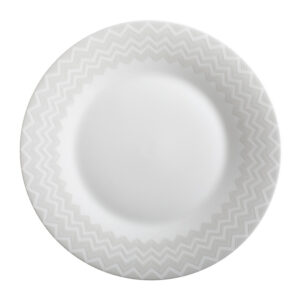 ZIG ZAG WHITE Round Serving Dish