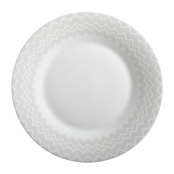ZIG ZAG WHITE Round Serving Dish