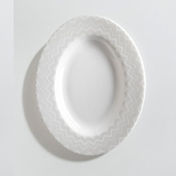 ZIG ZAG WHITE Pickle Dish