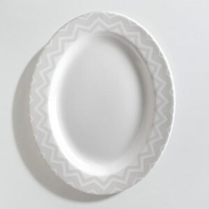 ZIG ZAG WHITE Oval Dish