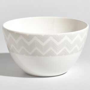 ZIG ZAG WHITE Rice Bowl SET OF 6