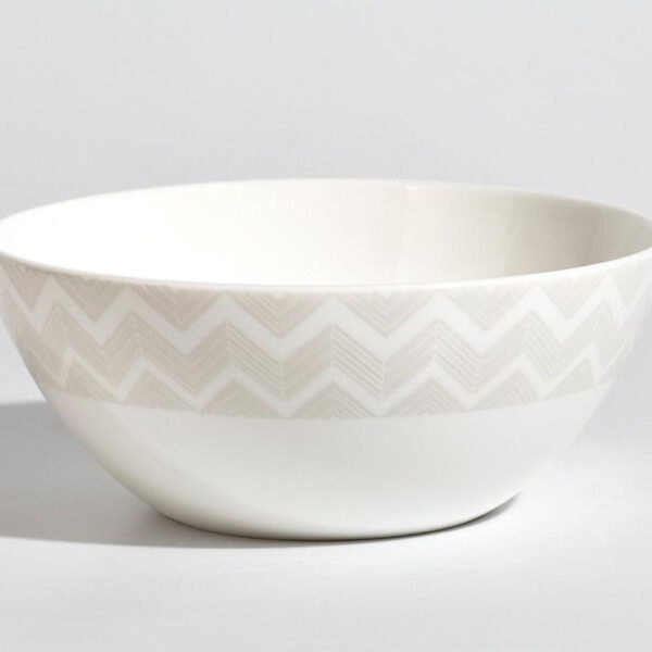 ZIG ZAG WHITE Soup Bowl SET OF 6