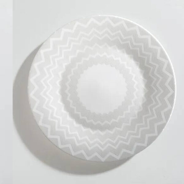 ZIG ZAG WHITE Dinner Plate SET OF 6