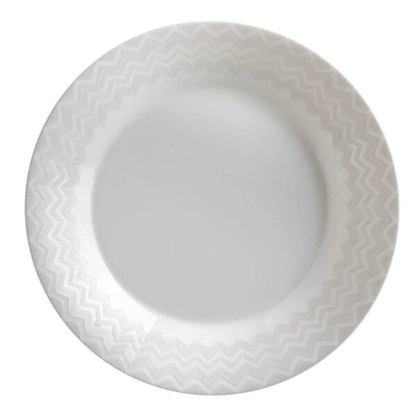 ZIG ZAG WHITE Dessert Plate SET OF 6