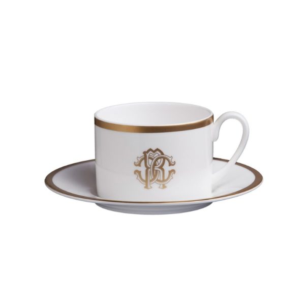 SILK GOLD – TEA CUP AND SAUCER – SET OF 6