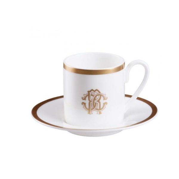 SILK GOLD – COFFEE CUP AND SAUCER – SET OF 6