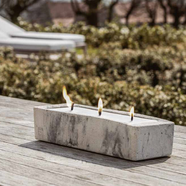 Outdoor: Urban Candle Rectangle (Grey/Bug off)