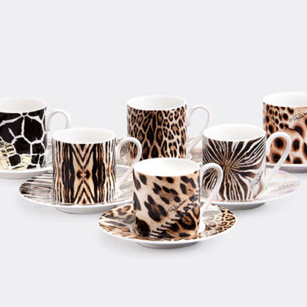 AFRICA – COFFEE CUP AND SAUCER – SET OF 6