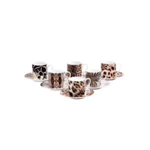 AFRICA – COFFEE CUP AND SAUCER – SET OF 6