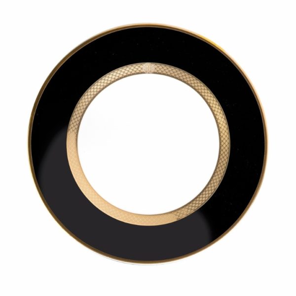 PYTHON BLACK – DESSERT PLATE – SET OF 6