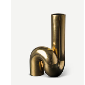 Yourtube Matt gold Glazed ceramic Vase