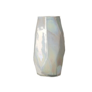 Vase graphic luster white