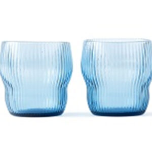 Blue ridged glass