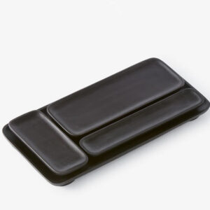 Planki tray black set of 4