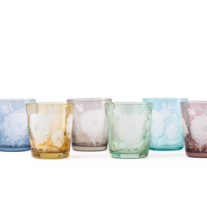 Tumbler peony multicolored set of 6