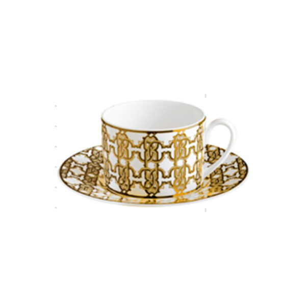 MONOGRAM GOLD – TEA CUP AND SAUCER – SET OF 6