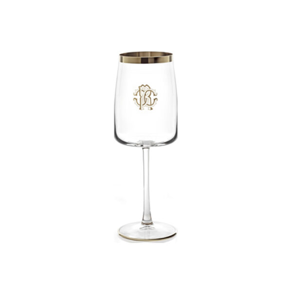 NEW MONOGRAM PLATINUM – WINE GOBLET – SET OF 2