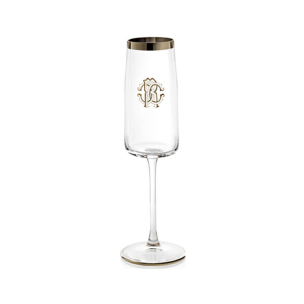NEW MONOGRAM PLATINUM – CHAMPAGNE GOBLET – SET OF 2