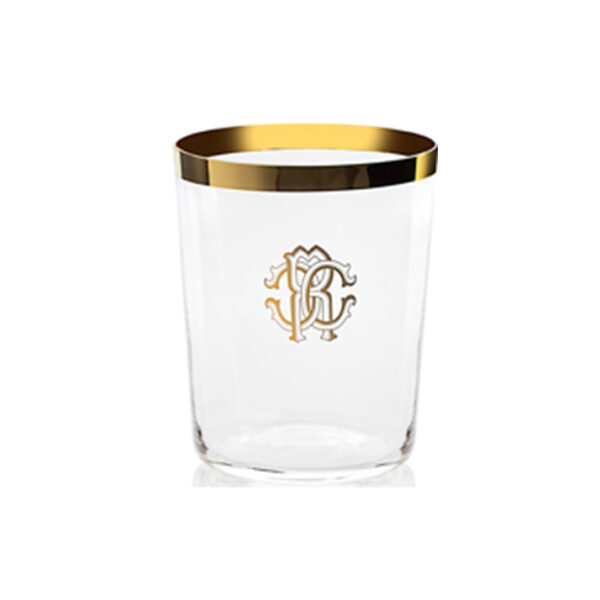 NEW MONOGRAM GOLD – OLD FASHION GLASS – SET OF 2