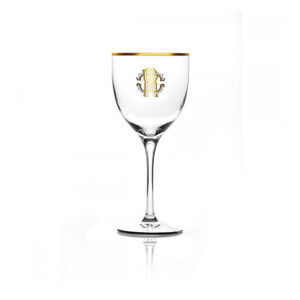 MONOGRAM GOLD – WINE GOBLET GLASS – SET OF 6