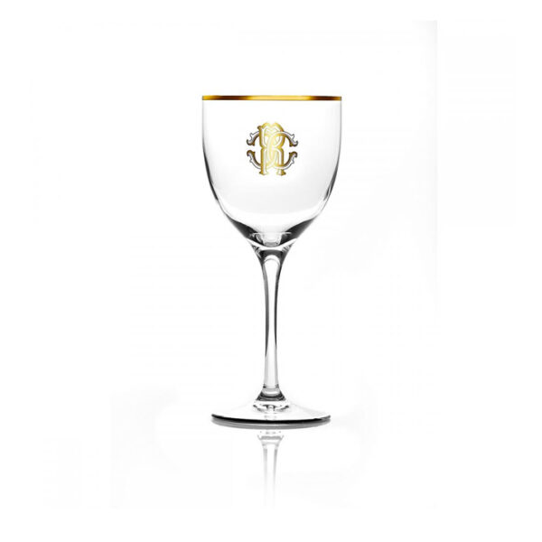 MONOGRAM GOLD – WINE GOBLET GLASS – SET OF 6