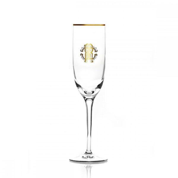 MONOGRAM GOLD – CHAMPAGNE GOBLET – SET OF 6