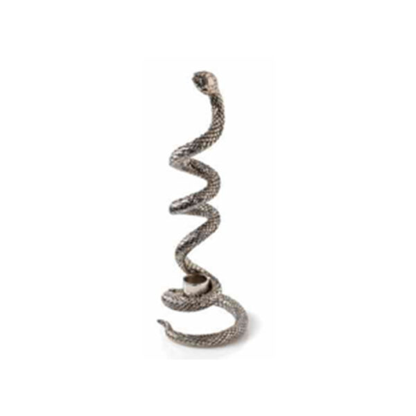 PYTHON SILVER PLATED – TWISTED CANDLE HOLDER