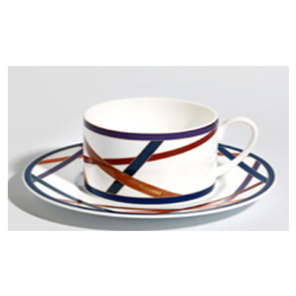 NASTRI MULTICOLOR TEA CUP AND SAUCER SET OF 6 NASTRI MULTICOLOR TEA CUP AND SAUCER SET OF 6