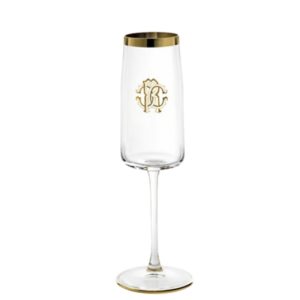 NEW MONOGRAM GOLD – CHAMPAGNE GOBLET – SET OF 2