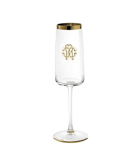 NEW MONOGRAM GOLD – CHAMPAGNE GOBLET – SET OF 2