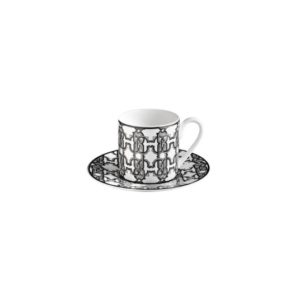 MONOGRAM BLACK – COFFEE CUP AND SAUCER – SET OF 6