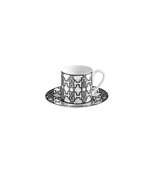 MONOGRAM BLACK – COFFEE CUP AND SAUCER – SET OF 6