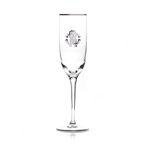 NEW MONOGRAM PLATINUM – CHAMPAGNE GOBLET – SET OF 2